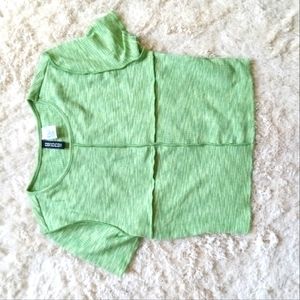 H&M Cropped Green inside out detail top